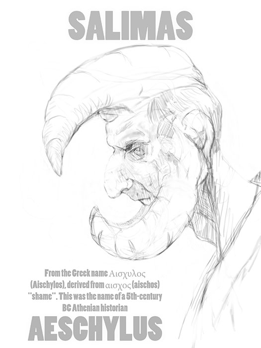  'Xirqixotl' - Pencil Sketch- Copyright 2016, Jephyr (Jeff Curtis), All Rights Reserved